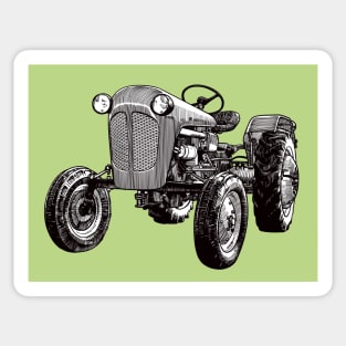 Drawing of an old tractor Sticker